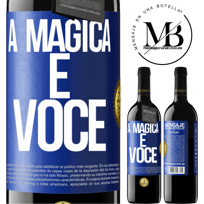 39,95 € Envio grátis | Vinho tinto Edição RED MBE Reserva A mágica é você Etiqueta Azul. Etiqueta personalizável Reserva 12 Meses Colheita 2015 Tempranillo
