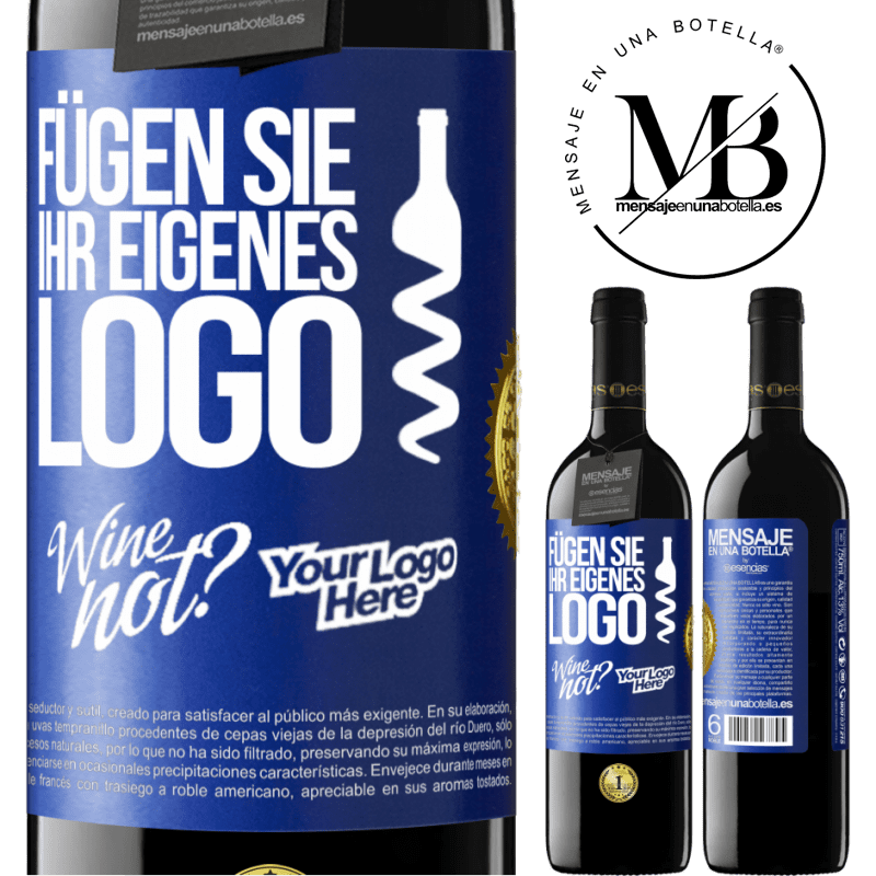 39,95 € Kostenloser Versand | Rotwein RED Ausgabe MBE Reserve Füge dein eigenes Logo hinzu Blaue Markierung. Anpassbares Etikett Reserve 12 Monate Ernte 2015 Tempranillo