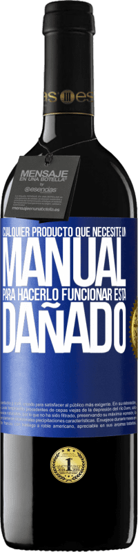 Envío gratis | Vino Tinto Edición RED MBE Reserva Cualquier producto que necesite un manual para hacerlo funcionar, está dañado Etiqueta Azul. Etiqueta personalizable Reserva 12 Meses Cosecha 2014 Tempranillo