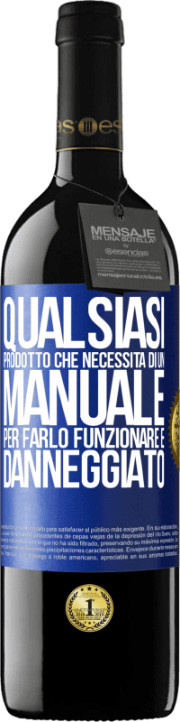 Spedizione Gratuita | Vino rosso Edizione RED MBE Riserva Qualsiasi prodotto che necessita di un manuale per farlo funzionare è danneggiato Etichetta Blu. Etichetta personalizzabile Riserva 12 Mesi Raccogliere 2014 Tempranillo