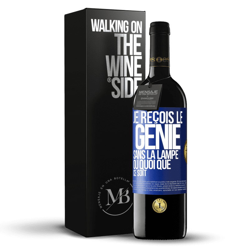 39,95 € Envoi gratuit | Vin rouge Édition RED MBE Réserve Je reçois le génie sans la lampe ou quoi que ce soit Étiquette Bleue. Étiquette personnalisable Réserve 12 Mois Récolte 2014 Tempranillo