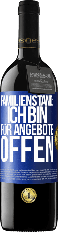 Kostenloser Versand | Rotwein RED Ausgabe MBE Reserve Familienstand: Ich bin für Angebote offen Blaue Markierung. Anpassbares Etikett Reserve 12 Monate Ernte 2014 Tempranillo