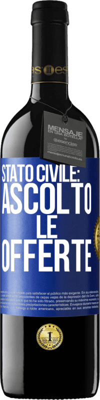 Spedizione Gratuita | Vino rosso Edizione RED MBE Riserva Stato civile: ascolto le offerte Etichetta Blu. Etichetta personalizzabile Riserva 12 Mesi Raccogliere 2014 Tempranillo