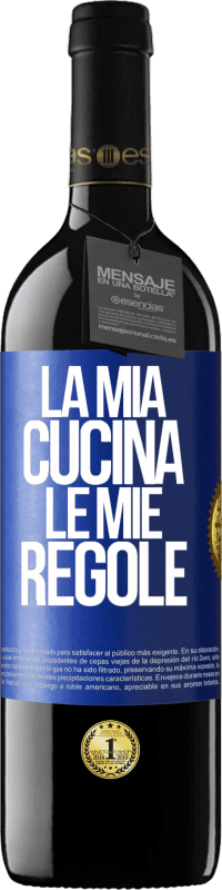 39,95 € | Vino rosso Edizione RED MBE Riserva La mia cucina, le mie regole Etichetta Blu. Etichetta personalizzabile Riserva 12 Mesi Raccogliere 2016 Tempranillo