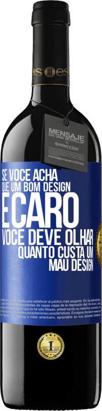 «Se você acha que um bom design é caro, você deve olhar quanto custa um mau design» Edição RED MBE Reserva
