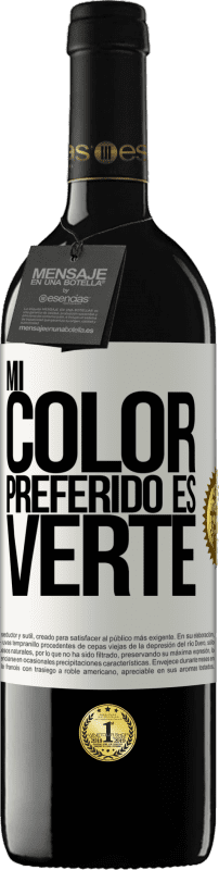 39,95 € | Vinho tinto Edição RED MBE Reserva Mi color preferido es: verte Etiqueta Branca. Etiqueta personalizável Reserva 12 Meses Colheita 2016 Tempranillo