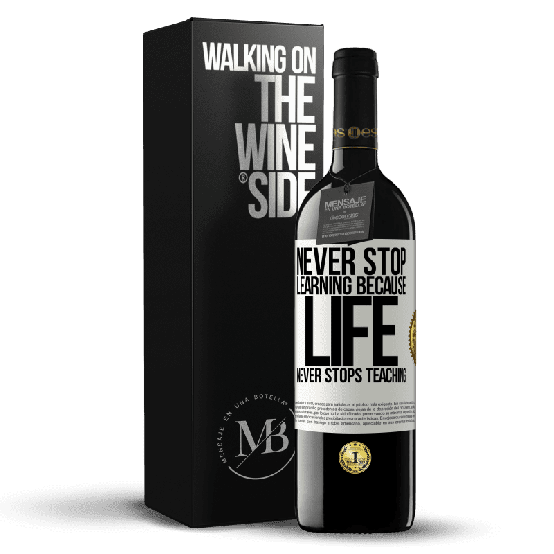 39,95 € Free Shipping | Red Wine RED Edition MBE Reserve Never stop learning because life never stops teaching White Label. Customizable label Reserve 12 Months Harvest 2015 Tempranillo