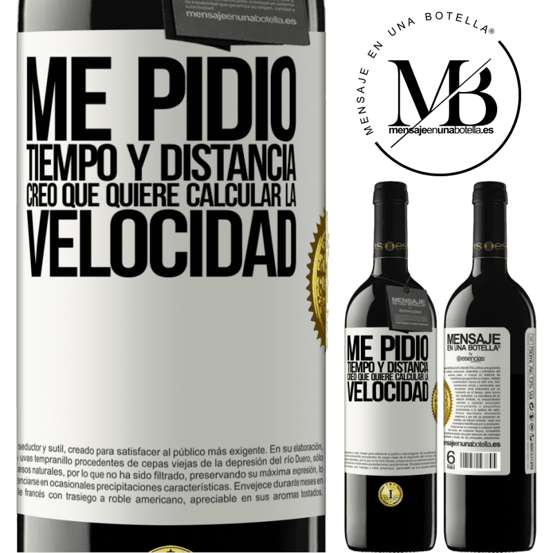 39,95 € Envío gratis | Vino Tinto Edición RED MBE Reserva Me pidió tiempo y distancia. Creo que quiere calcular la velocidad Etiqueta Blanca. Etiqueta personalizable Reserva 12 Meses Cosecha 2014 Tempranillo