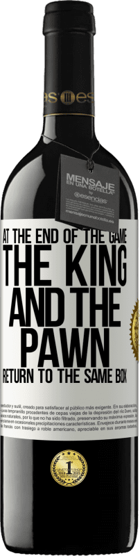 39,95 € | Red Wine RED Edition MBE Reserve At the end of the game, the king and the pawn return to the same box White Label. Customizable label Reserve 12 Months Harvest 2014 Tempranillo