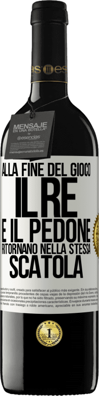 39,95 € Spedizione Gratuita | Vino rosso Edizione RED MBE Riserva Alla fine del gioco, il re e il pedone ritornano nella stessa scatola Etichetta Bianca. Etichetta personalizzabile Riserva 12 Mesi Raccogliere 2016 Tempranillo