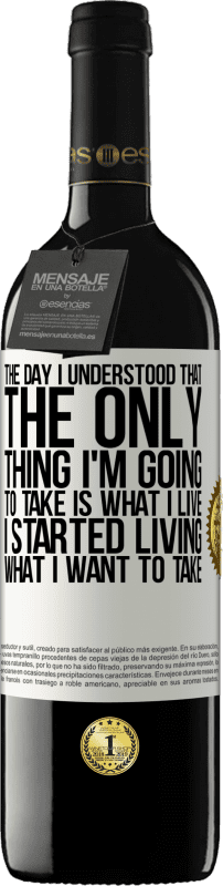 «The day I understood that the only thing I'm going to take is what I live, I started living what I want to take» RED Edition MBE Reserve