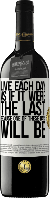 39,95 € | 赤ワイン REDエディション MBE 予約する 毎日が最後のように生きる ホワイトラベル. カスタマイズ可能なラベル 予約する 12 月 収穫 2016 Tempranillo