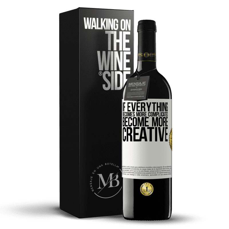 39,95 € Free Shipping | Red Wine RED Edition MBE Reserve If everything becomes more complicated, become more creative White Label. Customizable label Reserve 12 Months Harvest 2014 Tempranillo