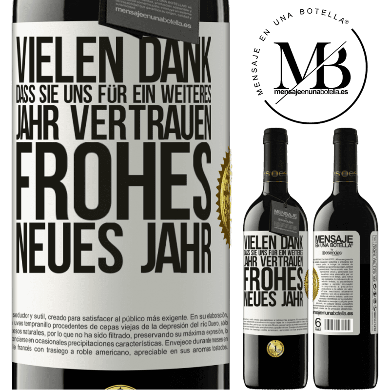 39,95 € Kostenloser Versand | Rotwein RED Ausgabe MBE Reserve Vielen Dank, dass Sie uns ein weiteres Jahr vertrauen. Frohes neues Jahr Weißes Etikett. Anpassbares Etikett Reserve 12 Monate Ernte 2014 Tempranillo