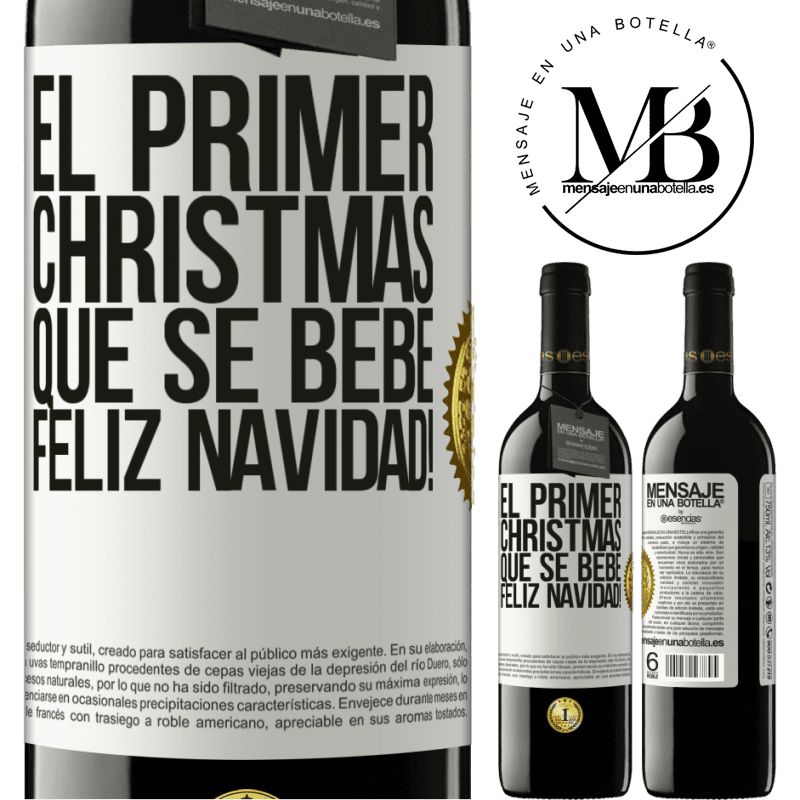39,95 € Envío gratis | Vino Tinto Edición RED MBE Reserva El primer christmas que se bebe. Feliz navidad! Etiqueta Blanca. Etiqueta personalizable Reserva 12 Meses Cosecha 2016 Tempranillo