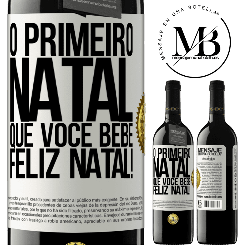 39,95 € Envio grátis | Vinho tinto Edição RED MBE Reserva O primeiro Natal que você bebe. Feliz Natal! Etiqueta Branca. Etiqueta personalizável Reserva 12 Meses Colheita 2014 Tempranillo