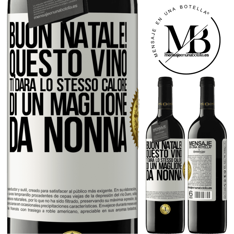 39,95 € Spedizione Gratuita | Vino rosso Edizione RED MBE Riserva Buon natale! Questo vino ti darà lo stesso calore di un maglione da nonna Etichetta Bianca. Etichetta personalizzabile Riserva 12 Mesi Raccogliere 2014 Tempranillo