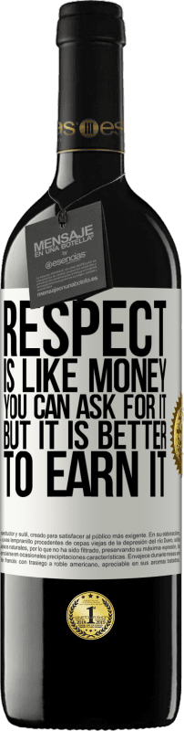 «尊敬はお金のようなものです。あなたはそれを求めることができますが、それを獲得する方が良いです» REDエディション MBE 予約する