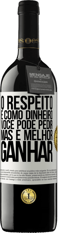 «O respeito é como dinheiro. Você pode pedir, mas é melhor ganhar» Edição RED MBE Reserva