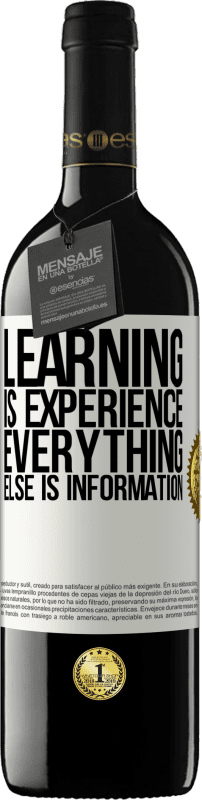 39,95 € 免费送货 | 红酒 RED版 MBE 预订 学习就是经验。其他一切都是信息 白标. 可自定义的标签 预订 12 个月 收成 2016 Tempranillo