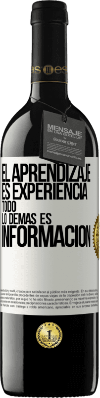 «El aprendizaje es experiencia. Todo lo demás es información» Edición RED MBE Reserva