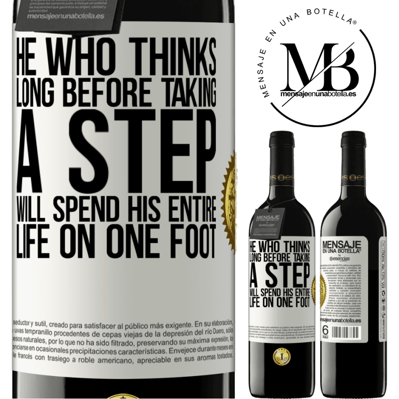 24,95 € Free Shipping | Red Wine RED Edition Crianza 6 Months He who thinks long before taking a step, will spend his entire life on one foot White Label. Customizable label Aging in oak barrels 6 Months Harvest 2019 Tempranillo