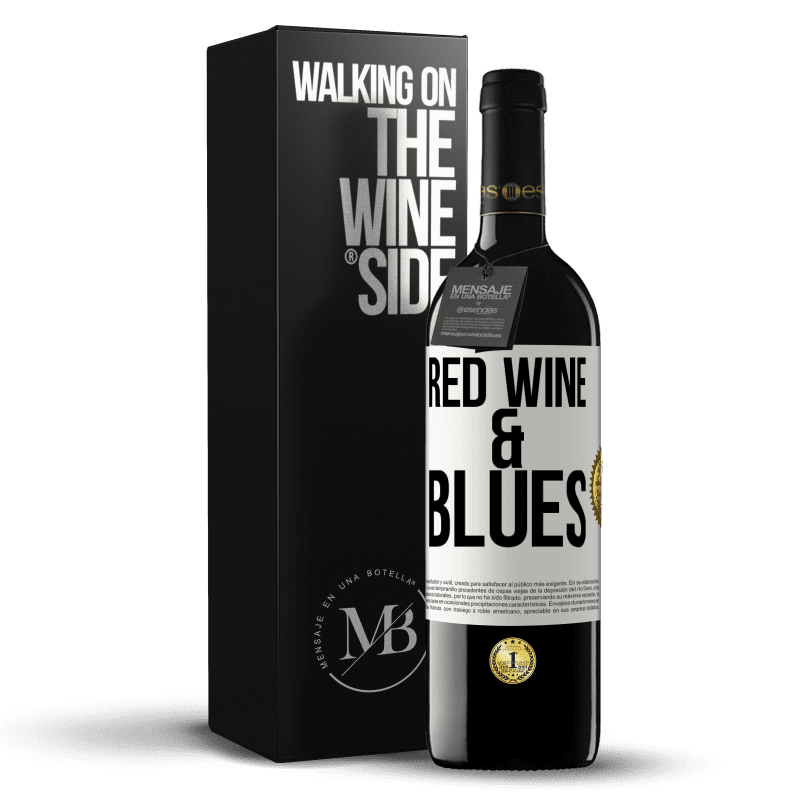 39,95 € Envio grátis | Vinho tinto Edição RED MBE Reserva Red wine & Blues Etiqueta Branca. Etiqueta personalizável Reserva 12 Meses Colheita 2014 Tempranillo