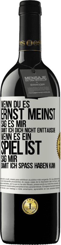 «Wenn du es ernst meinst, sag es mir, damit ich dich nicht enttäusche. Wenn es ein Spiel ist, sag mir, damit ich Spaß haben kann» RED Ausgabe MBE Reserve