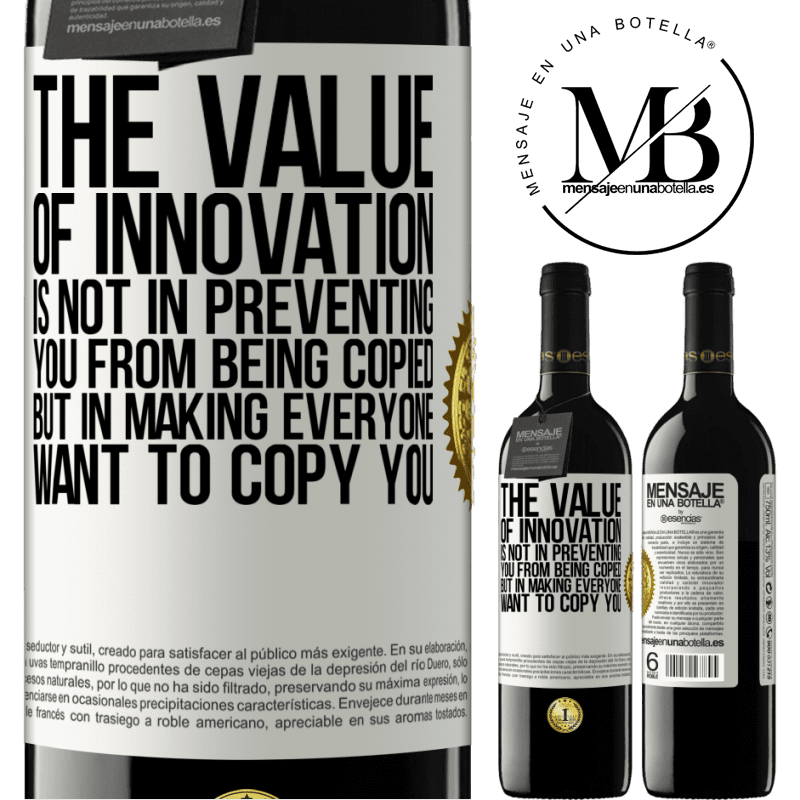 24,95 € Free Shipping | Red Wine RED Edition Crianza 6 Months The value of innovation is not in preventing you from being copied, but in making everyone want to copy you White Label. Customizable label Aging in oak barrels 6 Months Harvest 2019 Tempranillo