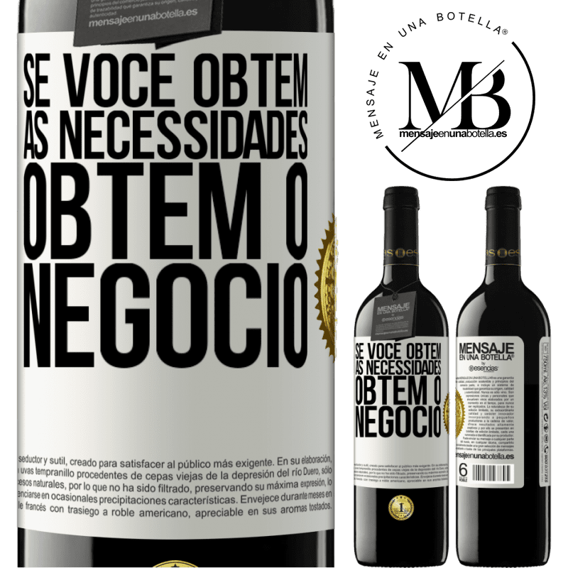 39,95 € Envio grátis | Vinho tinto Edição RED MBE Reserva Se você obtém as necessidades, obtém o negócio Etiqueta Branca. Etiqueta personalizável Reserva 12 Meses Colheita 2014 Tempranillo