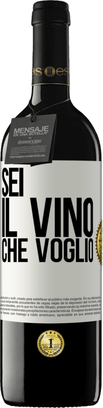 39,95 € | Vino rosso Edizione RED MBE Riserva Sei il vino che voglio Etichetta Bianca. Etichetta personalizzabile Riserva 12 Mesi Raccogliere 2014 Tempranillo