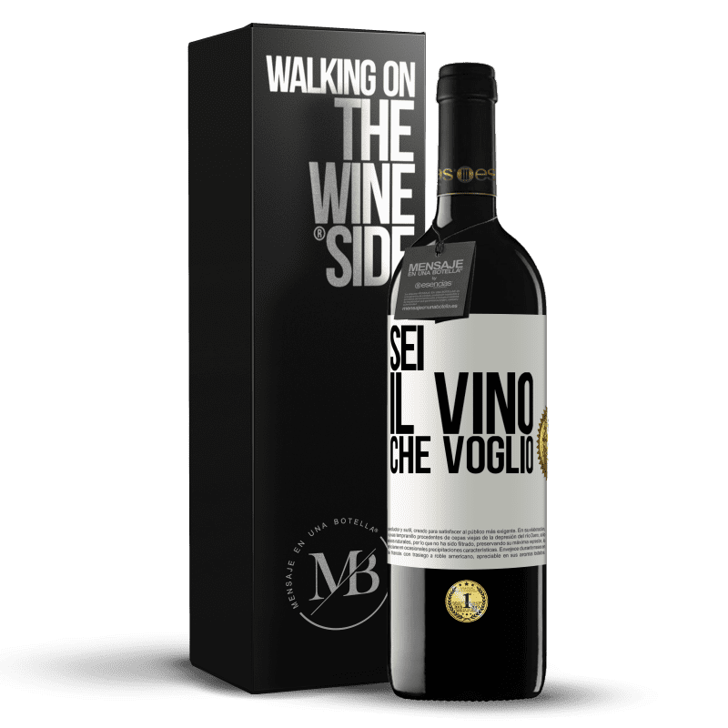 39,95 € Spedizione Gratuita | Vino rosso Edizione RED MBE Riserva Sei il vino che voglio Etichetta Bianca. Etichetta personalizzabile Riserva 12 Mesi Raccogliere 2015 Tempranillo