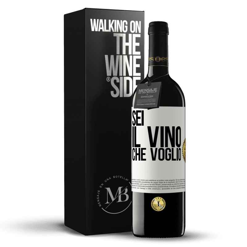 39,95 € Spedizione Gratuita | Vino rosso Edizione RED MBE Riserva Sei il vino che voglio Etichetta Bianca. Etichetta personalizzabile Riserva 12 Mesi Raccogliere 2016 Tempranillo
