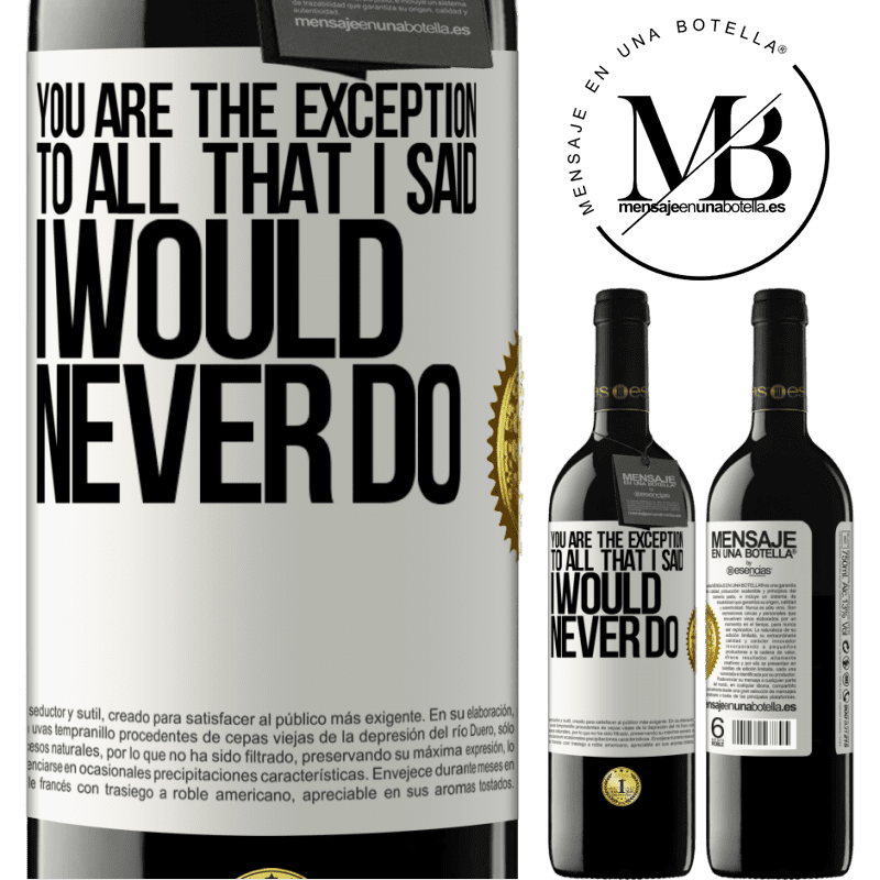 24,95 € Free Shipping | Red Wine RED Edition Crianza 6 Months You are the exception to all that I said I would never do White Label. Customizable label Aging in oak barrels 6 Months Harvest 2019 Tempranillo