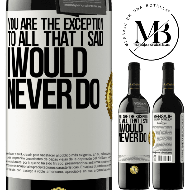39,95 € Free Shipping | Red Wine RED Edition MBE Reserve You are the exception to all that I said I would never do White Label. Customizable label Reserve 12 Months Harvest 2015 Tempranillo