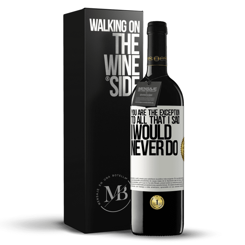 39,95 € Free Shipping | Red Wine RED Edition MBE Reserve You are the exception to all that I said I would never do White Label. Customizable label Reserve 12 Months Harvest 2014 Tempranillo