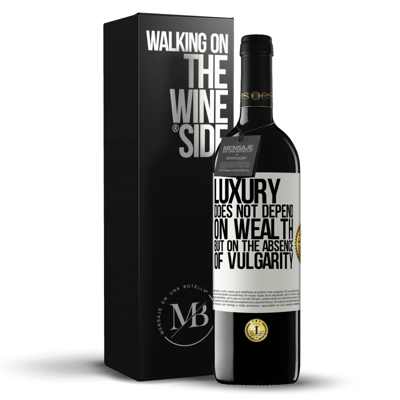 39,95 € Free Shipping | Red Wine RED Edition MBE Reserve Luxury does not depend on wealth, but on the absence of vulgarity White Label. Customizable label Reserve 12 Months Harvest 2014 Tempranillo