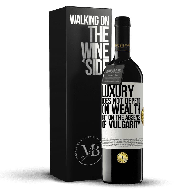 39,95 € Free Shipping | Red Wine RED Edition MBE Reserve Luxury does not depend on wealth, but on the absence of vulgarity White Label. Customizable label Reserve 12 Months Harvest 2015 Tempranillo