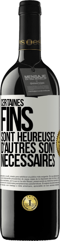 39,95 € | Vin rouge Édition RED MBE Réserve Certaines fins sont heureuses. D'autres sont nécessaires Étiquette Blanche. Étiquette personnalisable Réserve 12 Mois Récolte 2016 Tempranillo