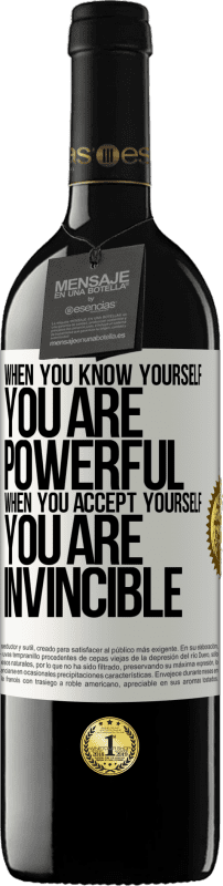 39,95 € Free Shipping | Red Wine RED Edition MBE Reserve When you know yourself, you are powerful. When you accept yourself, you are invincible White Label. Customizable label Reserve 12 Months Harvest 2016 Tempranillo