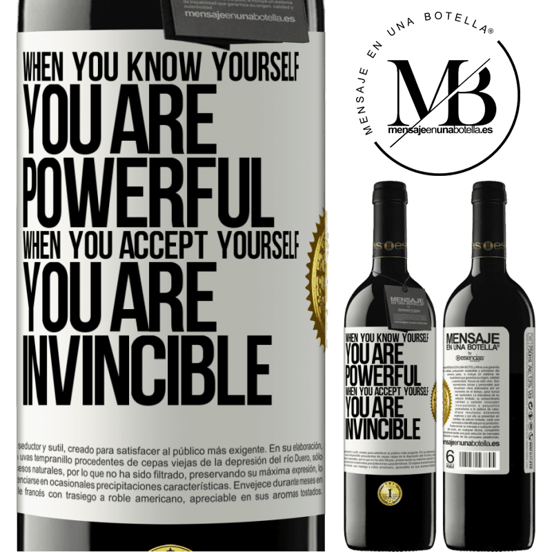 24,95 € Free Shipping | Red Wine RED Edition Crianza 6 Months When you know yourself, you are powerful. When you accept yourself, you are invincible White Label. Customizable label Aging in oak barrels 6 Months Harvest 2019 Tempranillo