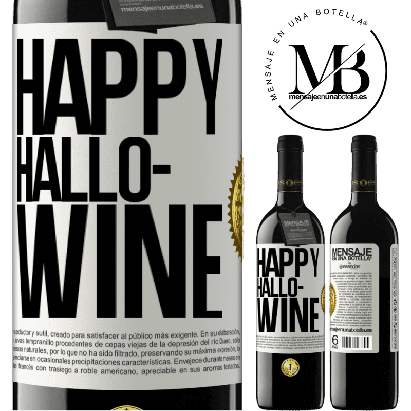 39,95 € Spedizione Gratuita | Vino rosso Edizione RED MBE Riserva Happy Hallo-Wine Etichetta Bianca. Etichetta personalizzabile Riserva 12 Mesi Raccogliere 2015 Tempranillo