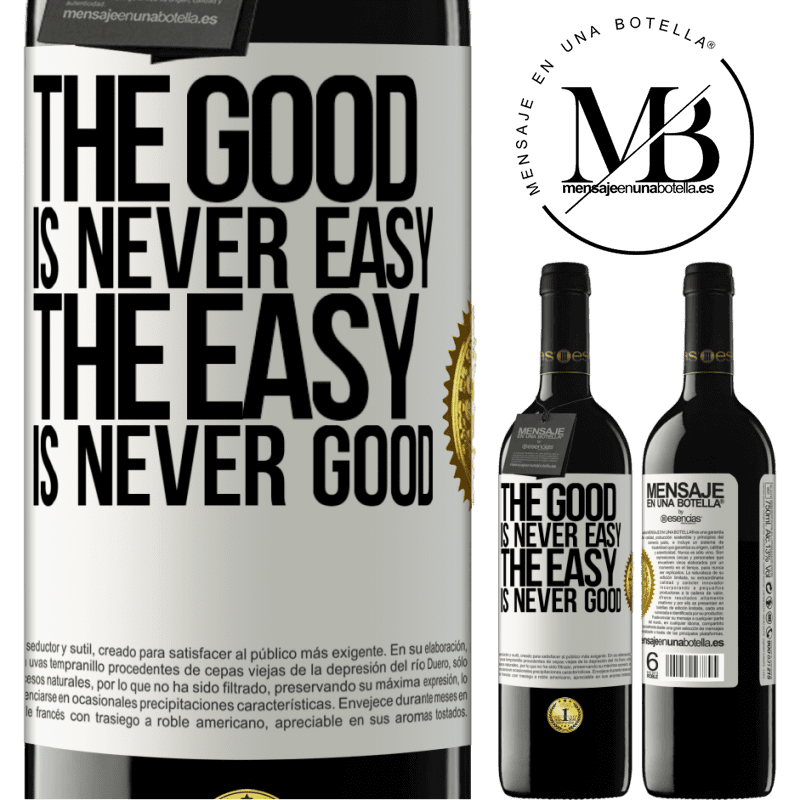 24,95 € Free Shipping | Red Wine RED Edition Crianza 6 Months The good is never easy. The easy is never good White Label. Customizable label Aging in oak barrels 6 Months Harvest 2019 Tempranillo