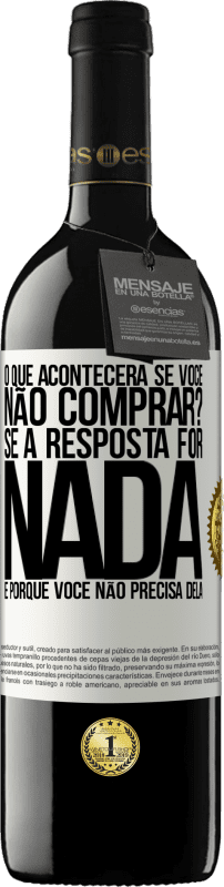 «o que acontecerá se você não comprar? Se a resposta for nada, é porque você não precisa dela» Edição RED MBE Reserva