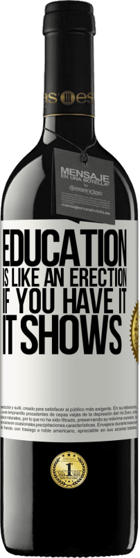 «Education is like an erection. If you have it, it shows» RED Edition MBE Reserve
