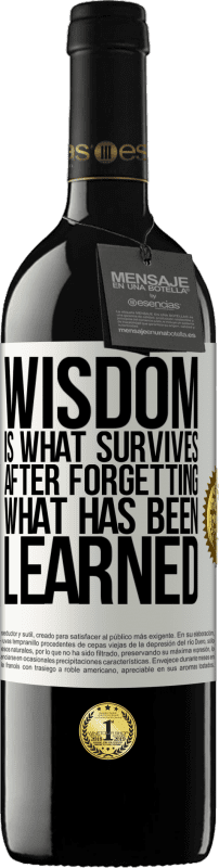 «Wisdom is what survives after forgetting what has been learned» RED Edition MBE Reserve