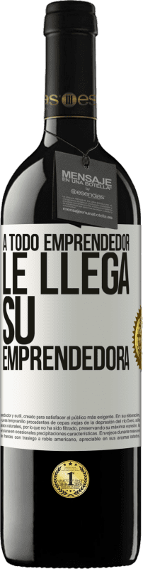 Envío gratis | Vino Tinto Edición RED MBE Reserva A todo emprendedor le llega su emprendedora Etiqueta Blanca. Etiqueta personalizable Reserva 12 Meses Cosecha 2014 Tempranillo