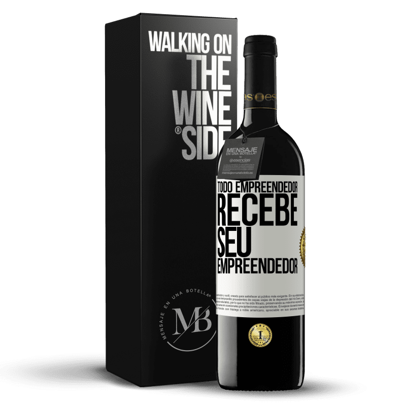 39,95 € Envio grátis | Vinho tinto Edição RED MBE Reserva Todo empreendedor recebe seu empreendedor Etiqueta Branca. Etiqueta personalizável Reserva 12 Meses Colheita 2015 Tempranillo