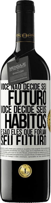 39,95 € | Vinho tinto Edição RED MBE Reserva Você não decide seu futuro. Você decide seus hábitos, e são eles que forjam seu futuro Etiqueta Branca. Etiqueta personalizável Reserva 12 Meses Colheita 2015 Tempranillo