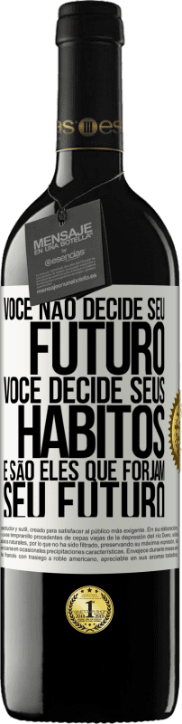 39,95 € | Vinho tinto Edição RED MBE Reserva Você não decide seu futuro. Você decide seus hábitos, e são eles que forjam seu futuro Etiqueta Branca. Etiqueta personalizável Reserva 12 Meses Colheita 2016 Tempranillo
